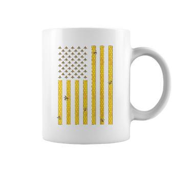 American Flag Honeycomb Honey Bee Coffee Mug | Favorety DE