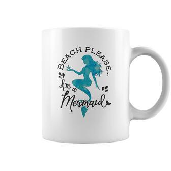 Aqua Blue Watercolor Beach Please Im A Mermaid Coffee Mug | Favorety UK