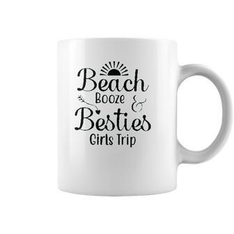 Beach Booze Besties Girls Trip Weekend New 2022 Gift Coffee Mug | Favorety