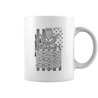 Bold Imprints Retro 2Nd Amendment American Flag Skull Crossbones Pistols Coffee Mug | Favorety AU