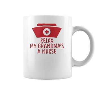 Brisco Brands Relax My Grandma Is A Nurse Newborn Baby Boy Girl Romper Coffee Mug | Favorety DE