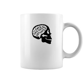 Cats On The Brain Cool Thinking About Cats Coffee Mug | Favorety