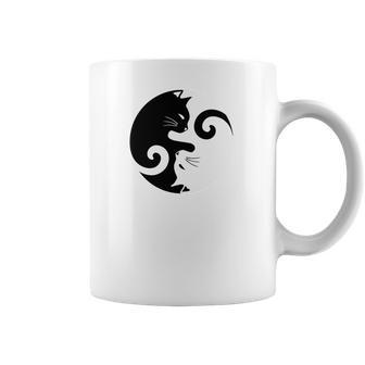 Cats Rule Simple Yin Yang Animal Graphic Coffee Mug | Favorety AU