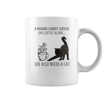 Coffee And Cat Lover She Also Needs A Cat New 2022 Gift Coffee Mug | Favorety