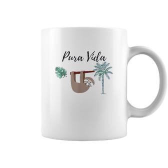 Costa Rica Pura Vida Sloth Palm Tree Coffee Mug | Favorety DE