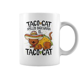 Cute Cat Tacocat Spelled Backwards Is Taco Cat Coffee Mug | Favorety AU