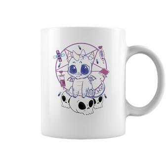 Cute Japanese Yami Kawaii Pastel Goth Aesthetic Anime Dragon Coffee Mug | Favorety AU