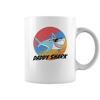 Daddy Shark With Sunglasses Dad Birthday Gifts Coffee Mug | Favorety