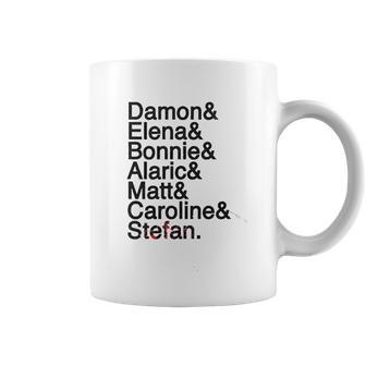 Damon Elena Bonnie Alaric Matt Caroline Stefan Coffee Mug | Favorety AU