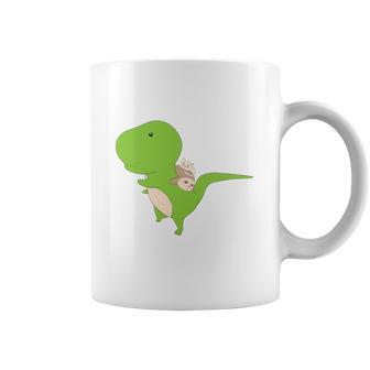 Dinosaur Piggy Backing Sloth Kitty Cat Funny Trex Coffee Mug | Favorety DE