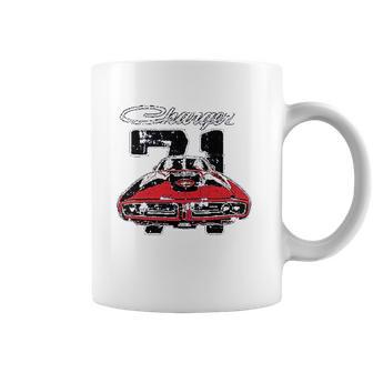 Dodge Charger 71 Distressed American Classic Muscle Car Coffee Mug | Favorety CA