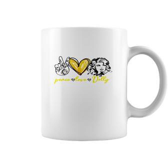 Dolly Parton Peace Love Dolly Coffee Mug | Favorety DE