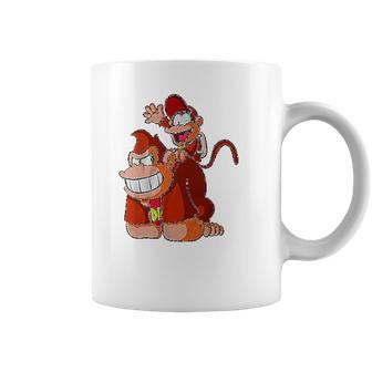 Donkey And Diddy Kong Piggy Back Ride Cute Gaming Coffee Mug | Favorety AU