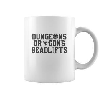 Dungeons &Amp Dragons &Amp Deadlifts Coffee Mug | Favorety UK