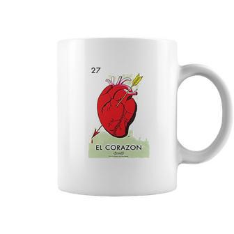 El Corazon Heart Loteria Card Mexican Bingo Coffee Mug | Favorety AU