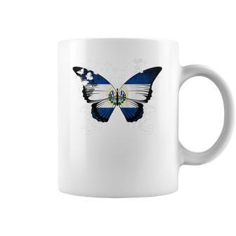 El Salvador Flag Salvadoran Flag Butterfly Coffee Mug | Favorety UK