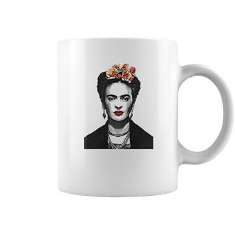 Frida Kahlo With Flowers Poster Artwork Coffee Mug | Favorety UK