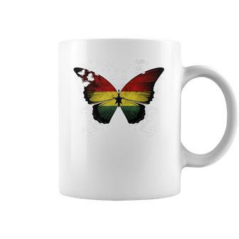 Ghana Flag Ghanaian Flag Butterfly Coffee Mug | Favorety