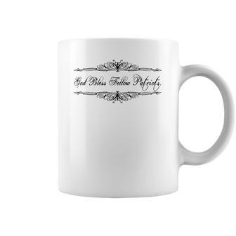 God Bless Fellow Patriots Ornate Qanon Q Coffee Mug | Favorety