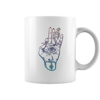 Illuminati Smoking Spliff Hand Stoner 420 Coffee Mug | Favorety DE