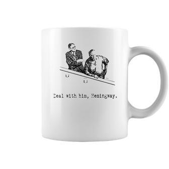 James Joyce X Ernest Hemingway Drunken Shenanigans Painting Classic Coffee Mug | Favorety UK