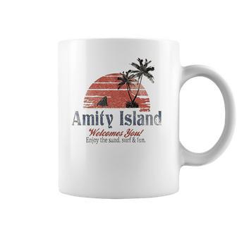 Jaws Amity Island Welcomes You Natural Coffee Mug | Favorety AU