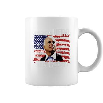 John Mccain T-Shirt - American Hero Retro Flag Usa Shirt Coffee Mug | Favorety DE