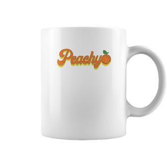 Just Peachy For Womens 70S Retro Summer Outfits Tops Peachy Graphic Coffee Mug | Favorety AU