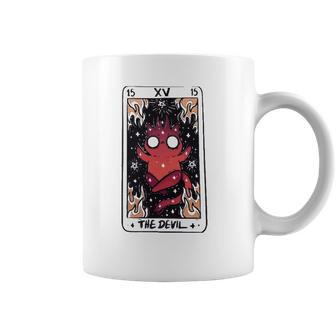 Kawaii Pastel Goth Art The Devil Tarot Cute Demon Cat Creepy Coffee Mug | Favorety