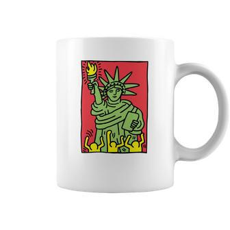 Keith Haring Funny Lady Liberty Coffee Mug | Favorety CA