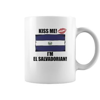 Kiss Me Im El Salvadorian Cute El Salvador Flag Coffee Mug | Favorety UK