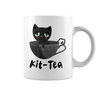 Kit-Tea Cat Lovers Creepy Kawaii Pastel Goth Kitten Teacup Coffee Mug | Favorety DE