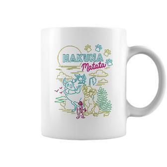 Lion King Neon Outline Group Shot Sketch Coffee Mug | Favorety