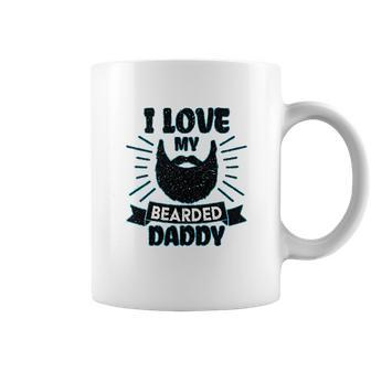 I Love My Bearded Daddy For Fathers Day With Grunge Infant Creeper Coffee Mug | Favorety CA