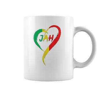 Love Jah Print Rasta Reggae Flag Heart Gift For Rastafarians Coffee Mug | Favorety DE