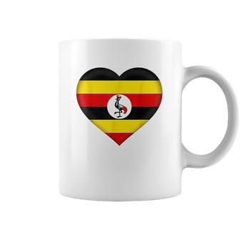 I Love Uganda Ugandan Flag Heart Coffee Mug | Favorety UK