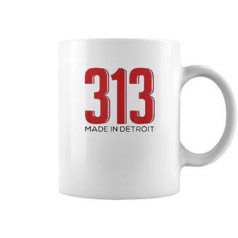 Made In Detroit 313 Area Code Pride Pride Gifts Coffee Mug | Favorety DE