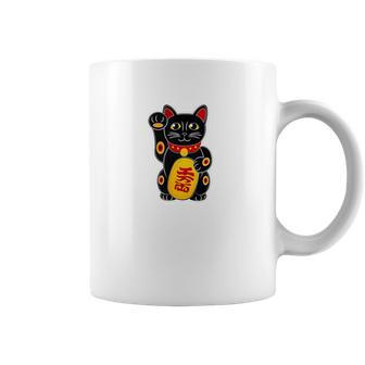 Magic Black Maneki Neko Money Beckoning Lucky Cat Coffee Mug | Favorety DE