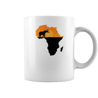 Majestic Elephant Strolling Into The Sun Africa Coffee Mug | Favorety