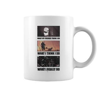 The Mandalorian Child Baby Yoda What I Do Meme Coffee Mug | Favorety UK