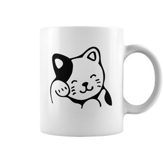 Maneki Neko Shirt Asian Good Luck Cat Coffee Mug | Favorety DE