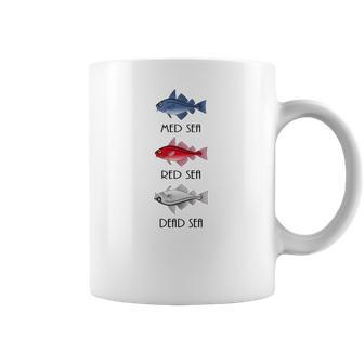 Med Sea Red Sea Dead Sea Black Font Coffee Mug | Favorety DE