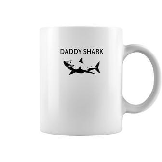 Mens Daddy Shark Funny Fathers And Grandpa Coffee Mug | Favorety AU