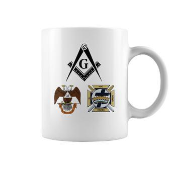 Mens Mason Scottish York Rite Masonic Black Down Coffee Mug | Favorety