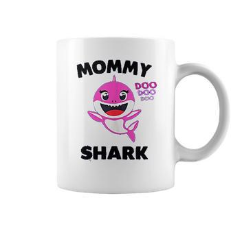 Mommy Shark Gift For Mom Shark Baby Cute Matching Family Coffee Mug | Favorety UK