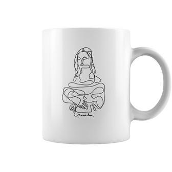 Mona Lisa One Line Drawing Coffee Mug | Favorety UK