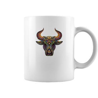 Mosaic Bull Artistic Cow Artist Painting Tee Coffee Mug | Favorety DE