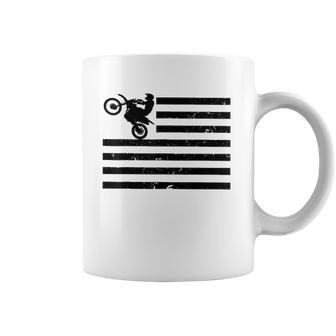 Motocross Braaap Vintage Usa American Flag Coffee Mug | Favorety UK