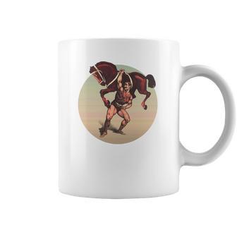 Muscle Man Lifting A Horse Kids Coffee Mug | Favorety