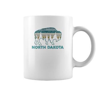 North Dakota Bison Vintage American Buffalo Souvenir Gift Coffee Mug | Favorety